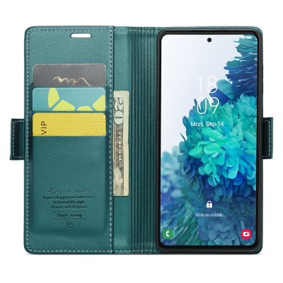 "CaseMe" Leather tahke kaaned - roheline (Galaxy S20 FE)