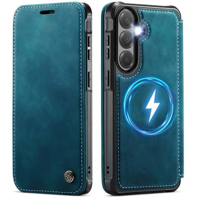 „CaseMe“ MagSafe Leather klapiga ümbris - roheline (Galaxy S26 Ultra)