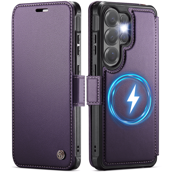 „CaseMe“ MagSafe Leather klapiga ümbris - lilla (Galaxy S26 Ultra)
