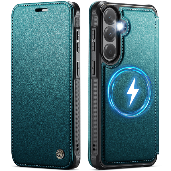 „CaseMe“ MagSafe Leather klapiga ümbris - roheline (Galaxy S26+)