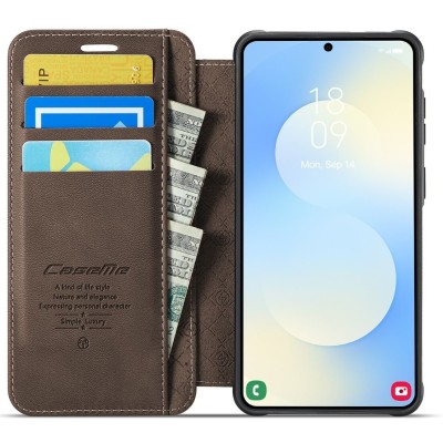 „CaseMe“ MagSafe Leather klapiga ümbris - pruun (Galaxy S26+)