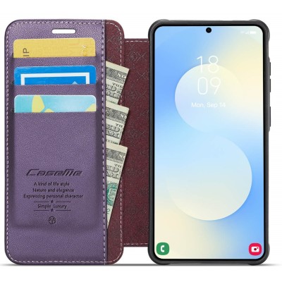 „CaseMe“ MagSafe Leather klapiga ümbris - lilla (Galaxy A57)
