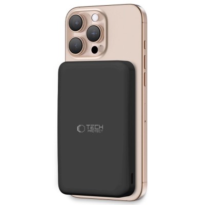 "Tech-Protect" PB24 LIFEMAG Qi2 MAGSAFE akupank - must (10000 mAh, 15W) | Umbris.ee