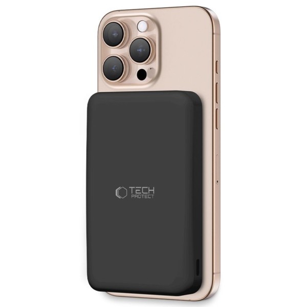"Tech-Protect" PB24 LIFEMAG Qi2 MAGSAFE akupank - must (10000 mAh, 15W)
