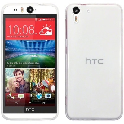 HTC Desire EYE skaidrus (permatomas) kieto silikono TPU ploniausias pasaulyje dėklas / Priedai.lt