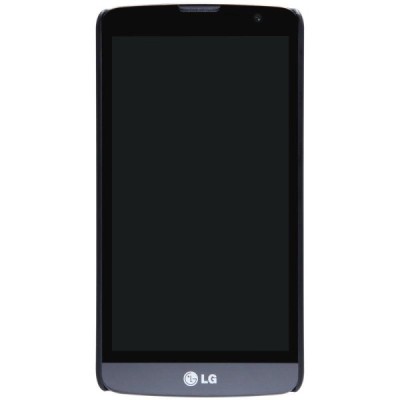LG L Bello (D331, D335) Nillkin Frosted Shield juodas plastikinis dėklas + apsauginė ekrano plėvelė / Priedai.lt