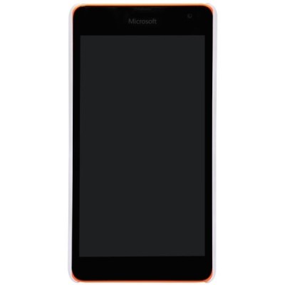 Microsoft Lumia 535 Nillkin Frosted Shield baltas plastikinis dėklas + apsauginė ekrano plėvelė / Priedai.lt