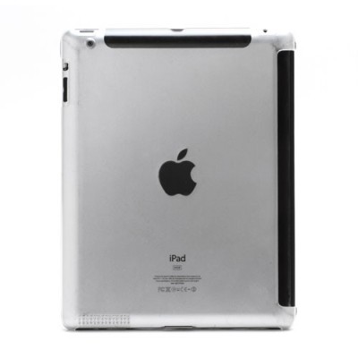Apple iPad 2 / 3 / 4 plonas atverčiamas juodas odinis dėklas / Priedai.lt