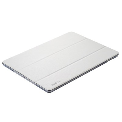 Apple iPad Air 2 plonas atverčiamas „Rock“ Uni baltas odinis dėklas / Priedai.lt