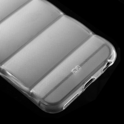 Apple iPhone 6 (6s) reljefinis kieto silikono (TPU) skaidrus (permatomas) dėklas / Priedai.lt