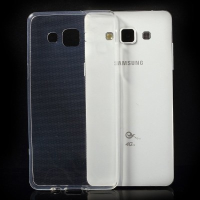 Samsung Galaxy A5 skaidrus (permatomas) kieto silikono TPU ploniausias pasaulyje dėklas / Priedai.lt