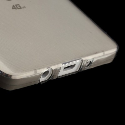 Samsung Galaxy A5 skaidrus (permatomas) kieto silikono TPU ploniausias pasaulyje pilkas dėklas / Priedai.lt