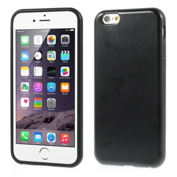 Kõva silikoon (TPU) kaaned su odos imitatsioon - must (iPhone 6 / 6s)