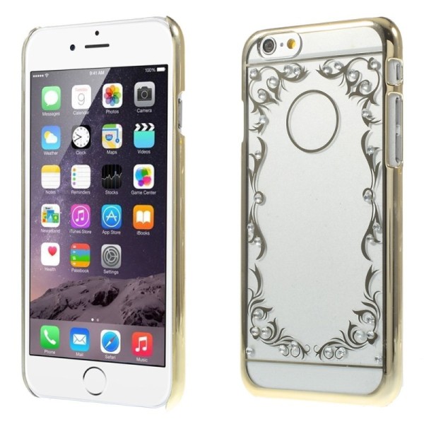 Mustriline plastist läbipaistev kaaned - kuldne (iPhone 6 / 6s)