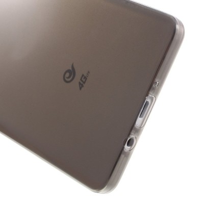 Samsung Galaxy A7 skaidrus (permatomas) kieto silikono TPU ploniausias pasaulyje pilkas dėklas / Priedai.lt