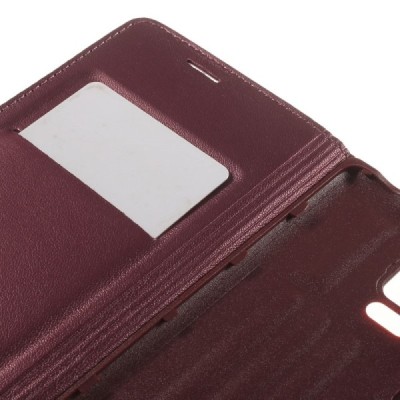 Samsung Galaxy Note Edge vyšninis odinis atverčiamas Smart Wallet dėklas - piniginė / Priedai.lt