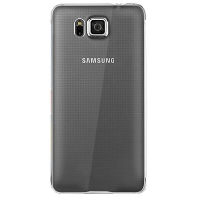Samsung Galaxy Alpha skaidrus (permatomas) kieto silikono TPU ploniausias pasaulyje dėklas / Priedai.lt