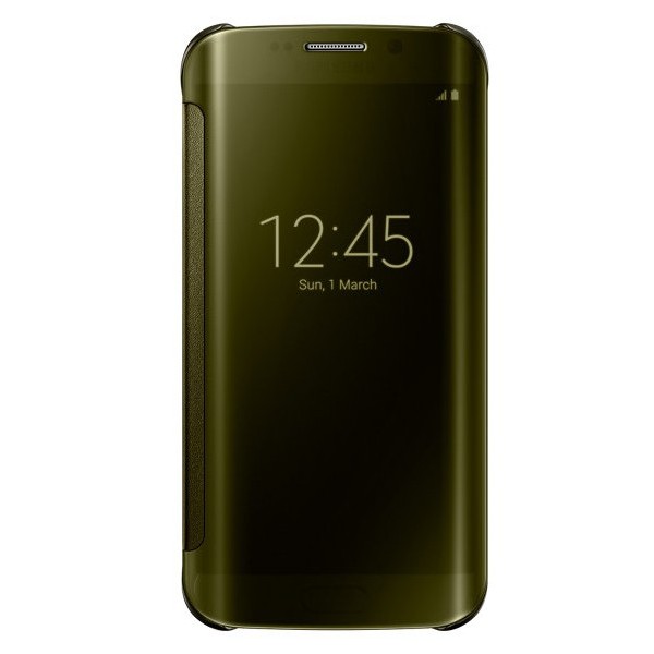 „Samsung“ Clear View Cover tahke kaaned - kuldne (Galaxy S6 Edge)