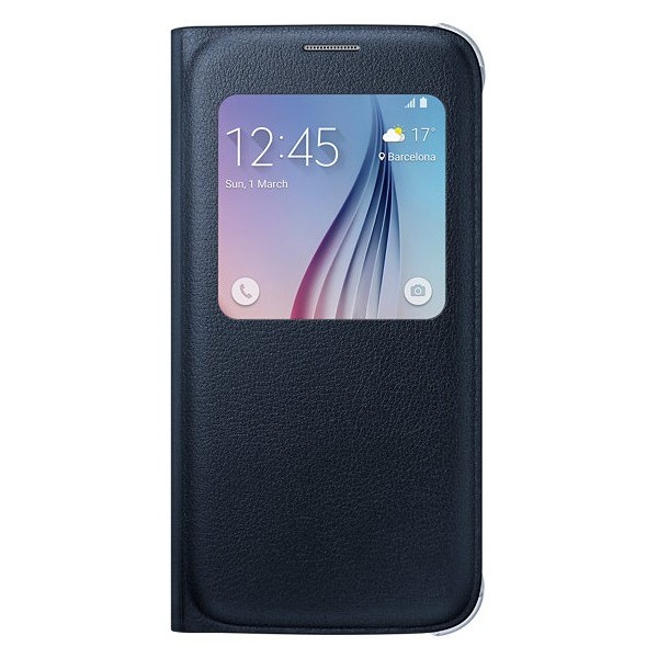 „Samsung“ S View Cover tahke kaaned - must (Galaxy S6)