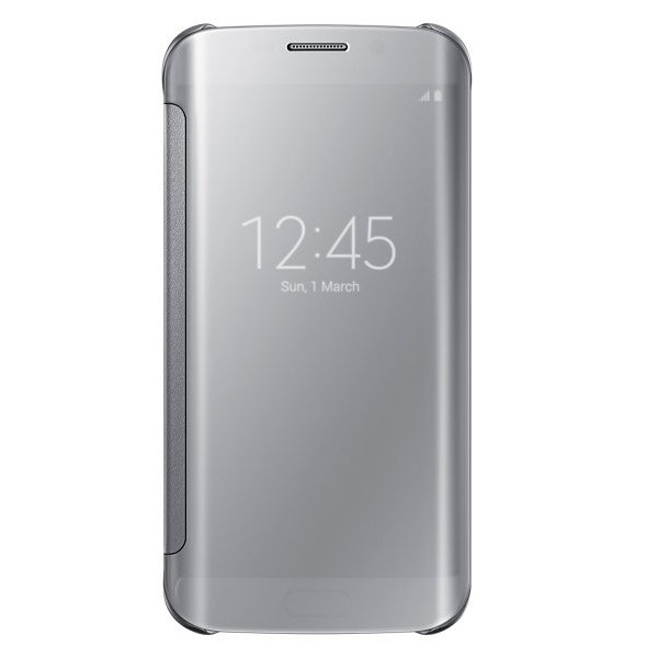 „Samsung“ Clear View Cover tahke kaaned - hõbedane (Galaxy S6 Edge)