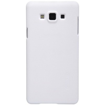 Samsung Galaxy A7 Nillkin Frosted Shield baltas plastikinis dėklas + apsauginė ekrano plėvelė / Priedai.lt