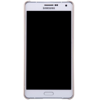 Samsung Galaxy A7 Nillkin Frosted Shield auksinis plastikinis dėklas + apsauginė ekrano plėvelė / Priedai.lt
