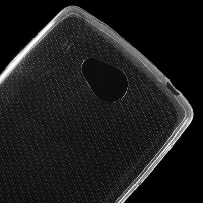 LG F60 (D390) skaidrus (permatomas) kieto silikono TPU ploniausias pasaulyje dėklas / Priedai.lt