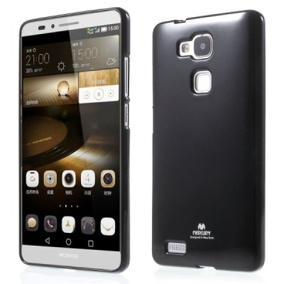Huawei Ascend Mate 7 juodas Mercury kieto silikono (TPU) dėklas / Priedai.lt