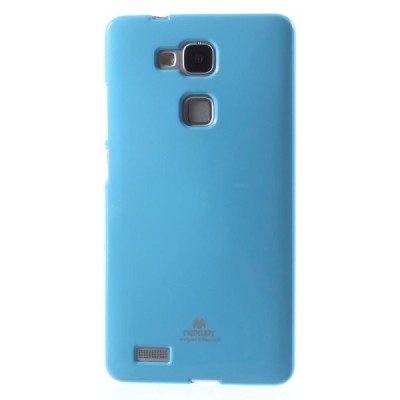 Huawei Ascend Mate 7 šviesiai mėlynas Mercury kieto silikono (TPU) dėklas / Priedai.lt