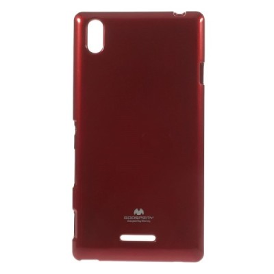 Sony Xperia T3 raudonas Mercury kieto silikono (TPU) dėklas / Priedai.lt