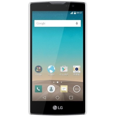 LG Spirit Nillkin Frosted Shield baltas plastikinis dėklas + apsauginė ekrano plėvelė / Priedai.lt