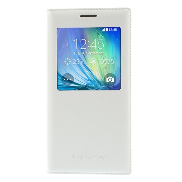 „Smart Window“ Pööratav Nahk kaaned - valge (Galaxy A5 2015)