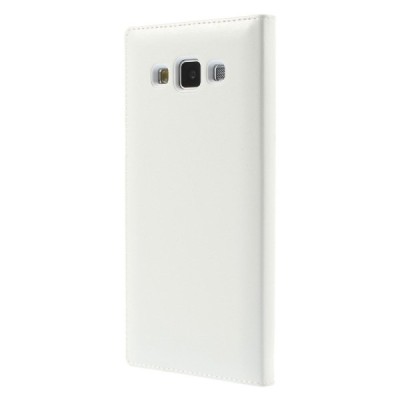 Samsung Galaxy A5 baltas odinis atverčiamas „Smart Window“ dėklas su langeliu / Priedai.lt
