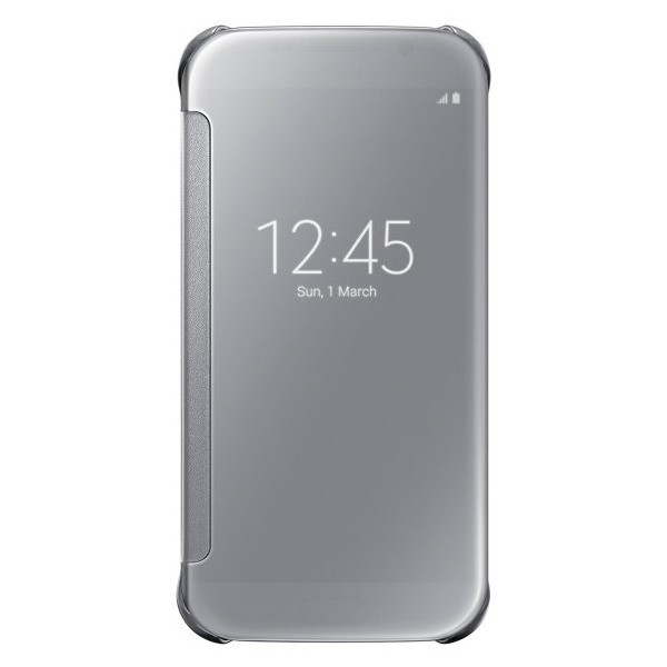 „Samsung“ Clear View Cover tahke kaaned - hõbedane (Galaxy S6)