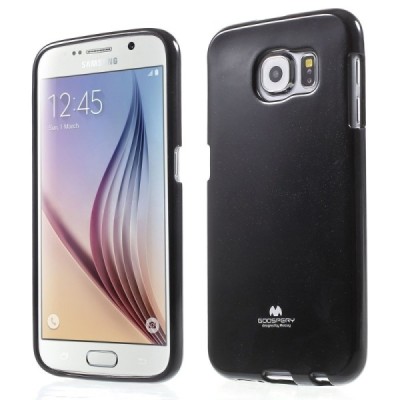 Samsung Galaxy S6 (G920) Mercury juodas kieto silikono tpu dėklas - nugarėlė / Priedai.lt