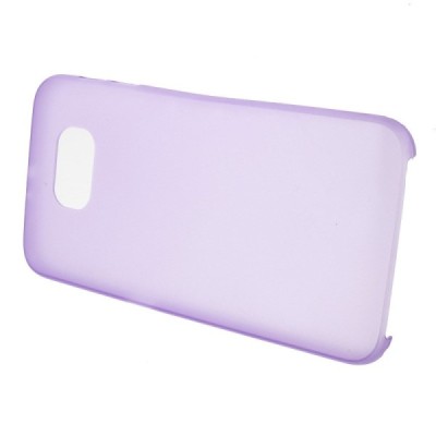 Samsung Galaxy S6 G920 ploniausias pasaulyje plastikinis skaidrus violetinis dėklas - nugarėlė / Priedai.lt