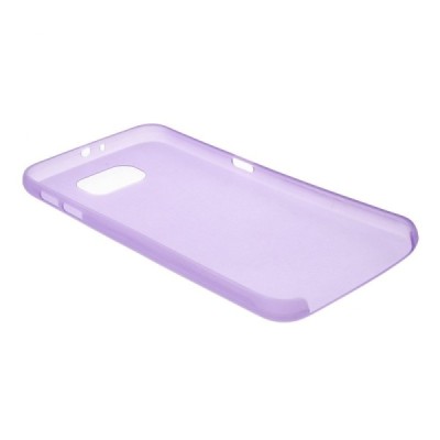 Samsung Galaxy S6 G920 ploniausias pasaulyje plastikinis skaidrus violetinis dėklas - nugarėlė / Priedai.lt