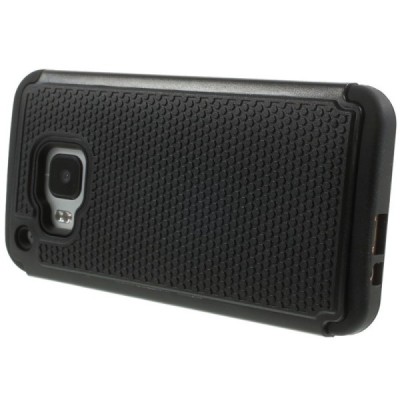 Sustiprintos apsaugos HTC One M9 juodas kieto silikono (TPU) ir plastiko dėklas / Priedai.lt