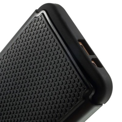 Sustiprintos apsaugos HTC One M9 juodas kieto silikono (TPU) ir plastiko dėklas / Priedai.lt