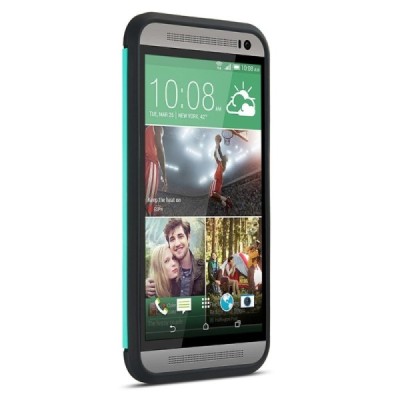 Sustiprintos apsaugos HTC One M9 mėtinis kieto silikono (TPU) ir plastiko dėklas / Priedai.lt