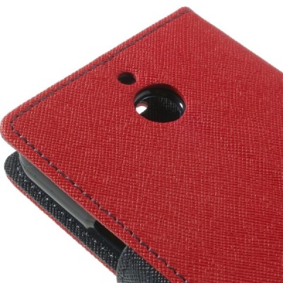 Sony Xperia E1 Mercury raudonas atverčiamas dėklas - piniginė / Priedai.lt
