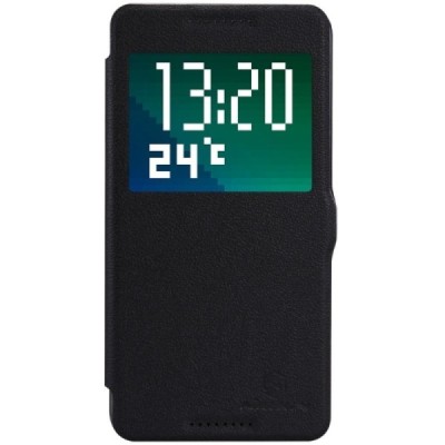 HTC Desire 820 juodas odinis atverčiamas Nillkin Fresh dėklas / Priedai.lt