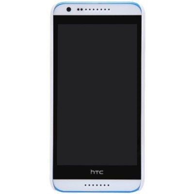 HTC Desire 620 Nillkin Frosted Shield baltas plastikinis dėklas + apsauginė ekrano plėvelė / Priedai.lt