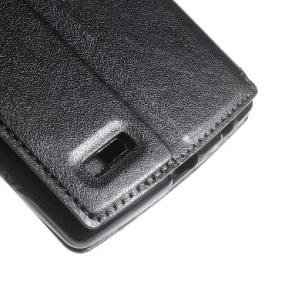 Roar Noble atverčiamas LG G4 H815 juodas odinis dėklas / Priedai.lt