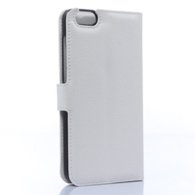 Huawei Honor 4X atverčiamas baltas odinis Litchi dėklas - piniginė / Priedai.lt