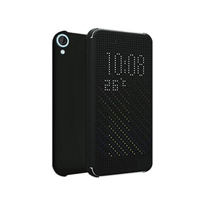 HTC Desire 820 Smart Dot View atverčiamas juodas dėklas / Priedai.lt