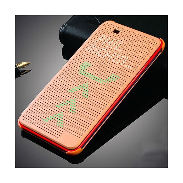 Pööratav „Dot View“ kaaned - kuldne (Desire 820)