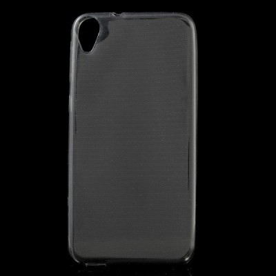 HTC Desire 820 skaidrus (permatomas) kieto silikono TPU ploniausias pasaulyje pilkas dėklas / Priedai.lt