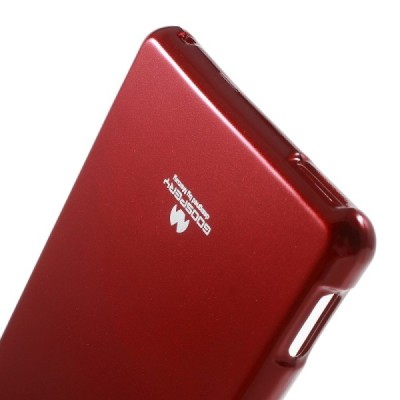 Sony Xperia M4 Aqua raudonas Mercury kieto silikono (TPU) dėklas / Priedai.lt