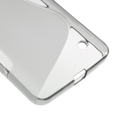 Microsoft Lumia 640 skaidrus (permatomas) kieto silikono TPU pilkas dėklas - nugarėlė / Priedai.lt